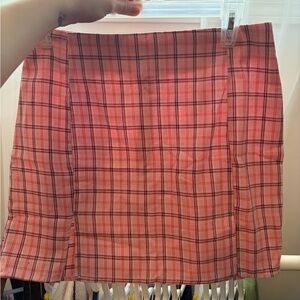 Plaid Pink Women's Skirt